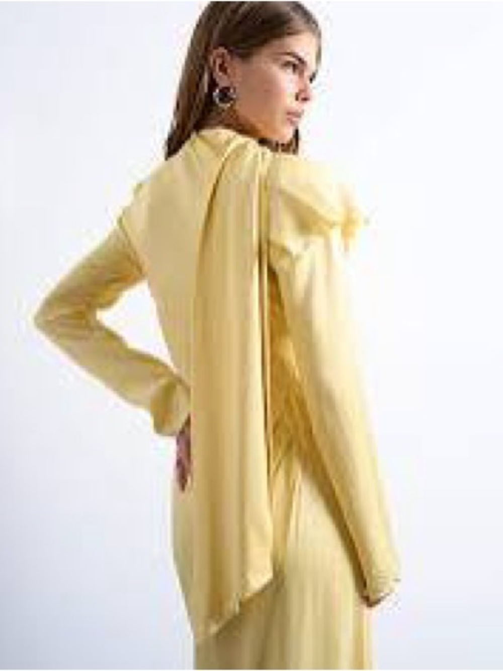 Topshop Pale Yellow Ruffle-Trim Maxi Dress - Picture 12 of 12